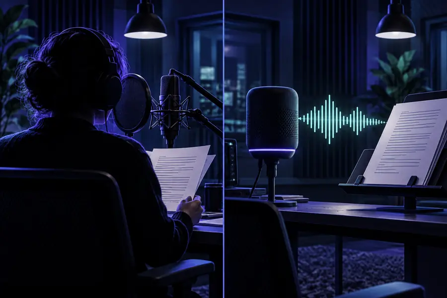 Illustration accompanying the voice-workflow comparison